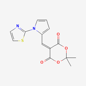 2,2-dimethyl-5-{[1-(1,3-thiazol-2-yl)-1H-pyrrol-2-yl]methylene}-1,3-dioxane-4,6-dione