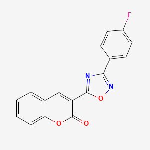 molecular formula C17H9FN2O3 B2767933 3-[3-(4-氟苯基)-1,2,4-噁二唑-5-基]-2H-香豆素 CAS No. 884988-40-3