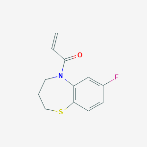 molecular formula C12H12FNOS B2767936 1-(7-Fluoro-3,4-dihydro-2H-1,5-benzothiazepin-5-yl)prop-2-en-1-one CAS No. 2195973-04-5