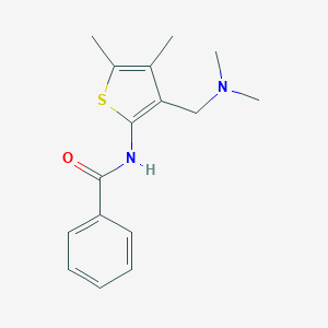 molecular formula C16H20N2OS B276795 N-{3-[(dimethylamino)methyl]-4,5-dimethyl-2-thienyl}benzamide 
