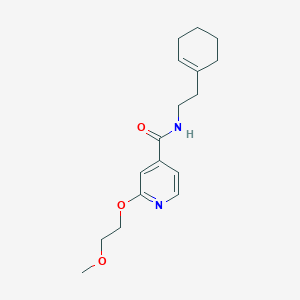 molecular formula C17H24N2O3 B2767953 N-(2-(环己-1-烯-1-基)乙基)-2-(2-甲氧基乙氧基)吡啶-3-甲酰胺 CAS No. 2034388-88-8