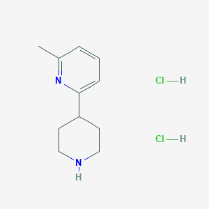 molecular formula C11H18Cl2N2 B2767954 2-Methyl-6-(piperidin-4-yl)pyridine dihydrochloride CAS No. 2097937-85-2