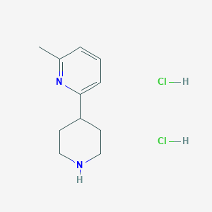 molecular formula C11H18Cl2N2 B2767954 2-甲基-6-(哌啶-4-基)吡啶盐酸二水合物 CAS No. 2097937-85-2