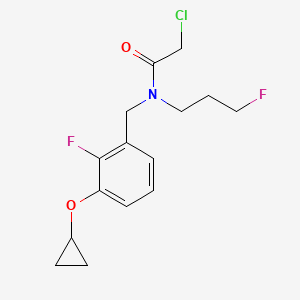 molecular formula C15H18ClF2NO2 B2767955 2-Chloro-N-[(3-cyclopropyloxy-2-fluorophenyl)methyl]-N-(3-fluoropropyl)acetamide CAS No. 2411279-31-5