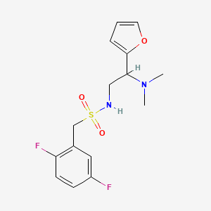 molecular formula C15H18F2N2O3S B2767962 1-(2,5-difluorophenyl)-N-(2-(dimethylamino)-2-(furan-2-yl)ethyl)methanesulfonamide CAS No. 1396854-20-8