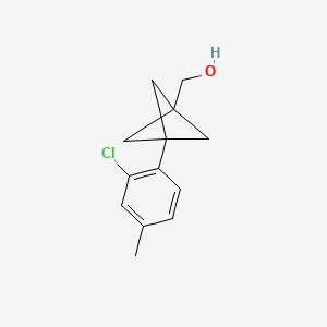 molecular formula C13H15ClO B2767964 [3-(2-Chloro-4-methylphenyl)-1-bicyclo[1.1.1]pentanyl]methanol CAS No. 2287333-14-4