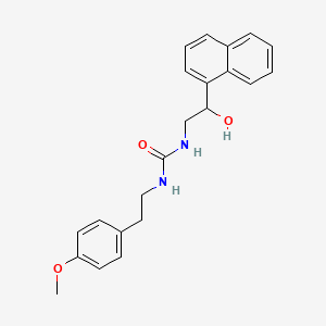 molecular formula C22H24N2O3 B2767965 1-(2-羟基-2-(萘-1-基)乙基)-3-(4-甲氧基苯乙基)脲 CAS No. 1351607-09-4