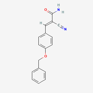 molecular formula C17H14N2O2 B2767967 3-(4-(Benzyloxy)phenyl)-2-cyanoacrylamide CAS No. 302552-91-6