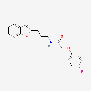 molecular formula C19H18FNO3 B2767978 N-(3-(苯并呋喃-2-基)丙基)-2-(4-氟苯氧基)乙酰胺 CAS No. 2034603-68-2