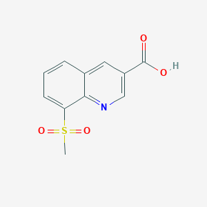 molecular formula C11H9NO4S B2767987 8-(Methylsulfonyl)quinoline-3-carboxylic acid CAS No. 1956331-41-1