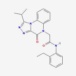 molecular formula C22H23N5O2 B2767990 N-(2-ethylphenyl)-2-(1-isopropyl-4-oxo-[1,2,4]triazolo[4,3-a]quinoxalin-5(4H)-yl)acetamide CAS No. 1358309-59-7