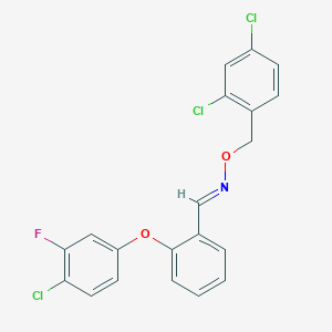 2-(4-chloro-3-fluorophenoxy)benzenecarbaldehyde O-(2,4-dichlorobenzyl)oxime