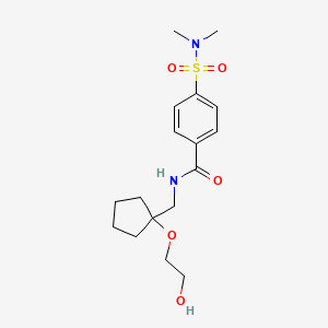 molecular formula C17H26N2O5S B2767997 4-(N,N-dimethylsulfamoyl)-N-((1-(2-hydroxyethoxy)cyclopentyl)methyl)benzamide CAS No. 2319783-83-8