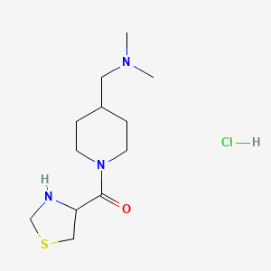 Dimethyl({[1-(1,3-thiazolidine-4-carbonyl)piperidin-4-yl]methyl})amine hydrochloride