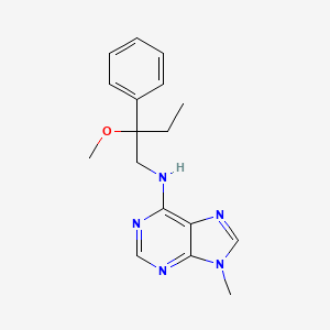 molecular formula C17H21N5O B2768000 N-(2-Methoxy-2-phenylbutyl)-9-methylpurin-6-amine CAS No. 2380044-65-3