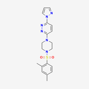 3-(4-((2,4-dimethylphenyl)sulfonyl)piperazin-1-yl)-6-(1H-pyrazol-1-yl)pyridazine