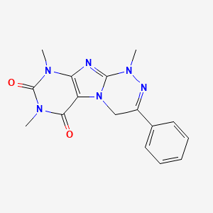 molecular formula C16H16N6O2 B2768013 1,7,9-trimethyl-3-phenyl-7,9-dihydro-[1,2,4]triazino[3,4-f]purine-6,8(1H,4H)-dione CAS No. 57509-06-5