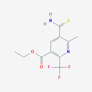 Ethyl 5-(aminocarbonothioyl)-6-methyl-2-(trifluoromethyl)nicotinate