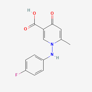 molecular formula C13H11FN2O3 B2768016 1-(4-氟苯氨基)-6-甲基-4-氧代-1,4-二氢-3-吡啶甲酸 CAS No. 477868-44-3
