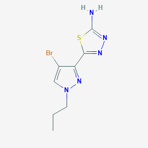 5-(4-Bromo-1-propylpyrazol-3-yl)-1,3,4-thiadiazol-2-amine