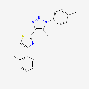 4-(2,4-dimethylphenyl)-2-(5-methyl-1-(p-tolyl)-1H-1,2,3-triazol-4-yl)thiazole