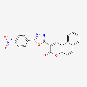 2-[5-(4-Nitrophenyl)-1,3,4-oxadiazol-2-yl]benzo[f]chromen-3-one