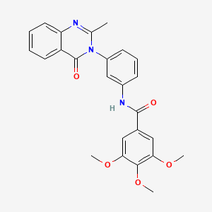 molecular formula C25H23N3O5 B2768056 3,4,5-trimethoxy-N-(3-(2-methyl-4-oxoquinazolin-3(4H)-yl)phenyl)benzamide CAS No. 898420-15-0