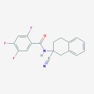 molecular formula C18H13F3N2O B2768058 N-(2-cyano-1,2,3,4-tetrahydronaphthalen-2-yl)-2,4,5-trifluorobenzamide CAS No. 1825500-97-7