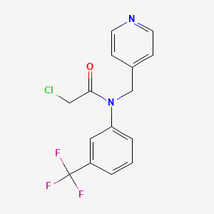 molecular formula C15H12ClF3N2O B2768063 2-Chloro-N-(pyridin-4-ylmethyl)-N-[3-(trifluoromethyl)phenyl]acetamide CAS No. 1397197-26-0