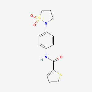 N-(4-(1,1-dioxidoisothiazolidin-2-yl)phenyl)thiophene-2-carboxamide