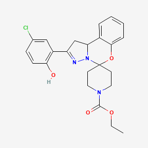 Ethyl 2-(5-chloro-2-hydroxyphenyl)-1,10b-dihydrospiro[benzo[e]pyrazolo[1,5-c][1,3]oxazine-5,4'-piperidine]-1'-carboxylate