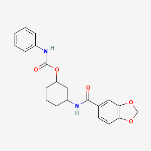 3-(Benzo[d][1,3]dioxole-5-carboxamido)cyclohexyl phenylcarbamate