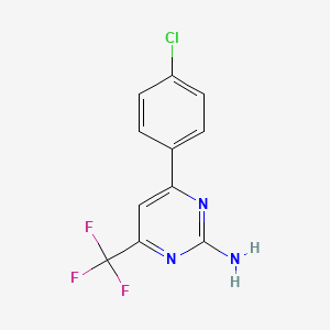 4-(4-Chlorophenyl)-6-(trifluoromethyl)pyrimidin-2-amine