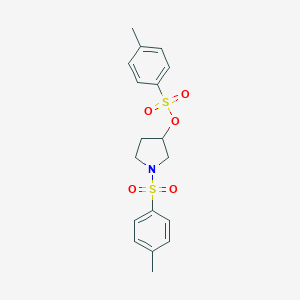 molecular formula C18H21NO5S2 B027681 1-甲苯磺酰基-3-吡咯烷醇甲苯磺酸酯 CAS No. 131912-34-0