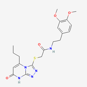 N-(3,4-dimethoxyphenethyl)-2-((7-oxo-5-propyl-7,8-dihydro-[1,2,4]triazolo[4,3-a]pyrimidin-3-yl)thio)acetamide