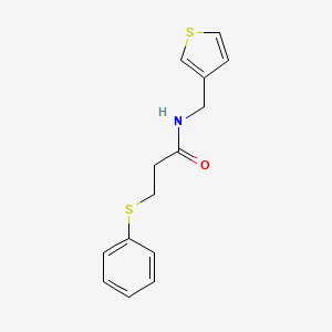 3-(phenylthio)-N-(thiophen-3-ylmethyl)propanamide