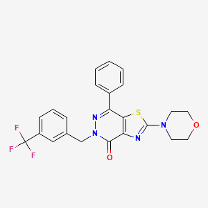 2-morpholino-7-phenyl-5-(3-(trifluoromethyl)benzyl)thiazolo[4,5-d]pyridazin-4(5H)-one
