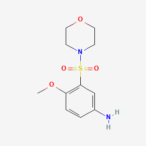 molecular formula C11H16N2O4S B2768121 4-Methoxy-3-(morpholine-4-sulfonyl)-phenylamine CAS No. 554407-02-2