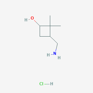 3-(Aminomethyl)-2,2-dimethylcyclobutan-1-ol hydrochloride