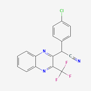 2-(4-Chlorophenyl)-2-(3-(trifluoromethyl)-2-quinoxalinyl)acetonitrile