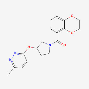 (2,3-Dihydrobenzo[b][1,4]dioxin-5-yl)(3-((6-methylpyridazin-3-yl)oxy)pyrrolidin-1-yl)methanone