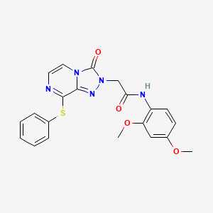 N-(2,4-dimethoxyphenyl)-2-(3-oxo-8-(phenylthio)-[1,2,4]triazolo[4,3-a]pyrazin-2(3H)-yl)acetamide
