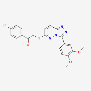 1-(4-Chlorophenyl)-2-((3-(3,4-dimethoxyphenyl)-[1,2,4]triazolo[4,3-b]pyridazin-6-yl)thio)ethanone