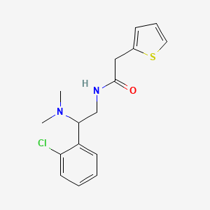 molecular formula C16H19ClN2OS B2768145 N-(2-(2-chlorophenyl)-2-(dimethylamino)ethyl)-2-(thiophen-2-yl)acetamide CAS No. 1216895-02-1