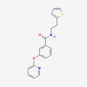 3-(pyridin-2-yloxy)-N-[2-(thiophen-2-yl)ethyl]benzamide