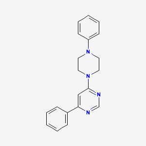 molecular formula C20H20N4 B2768155 4-苄基-6-(4-苄基哌嗪-1-基)嘧啶 CAS No. 901667-91-2