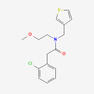 molecular formula C16H18ClNO2S B2768162 2-(2-chlorophenyl)-N-(2-methoxyethyl)-N-(thiophen-3-ylmethyl)acetamide CAS No. 1219901-93-5