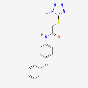 molecular formula C16H15N5O2S B2768169 2-[(1-甲基-1H-四唑-5-基)硫基]-N-(4-苯氧基苯基)乙酰胺 CAS No. 503012-66-6