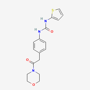molecular formula C17H19N3O3S B2768193 1-(4-(2-Morpholino-2-oxoethyl)phenyl)-3-(thiophen-2-yl)urea CAS No. 1207053-43-7
