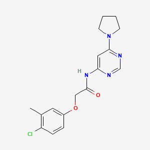 molecular formula C17H19ClN4O2 B2768205 2-(4-chloro-3-methylphenoxy)-N-(6-(pyrrolidin-1-yl)pyrimidin-4-yl)acetamide CAS No. 1396856-03-3